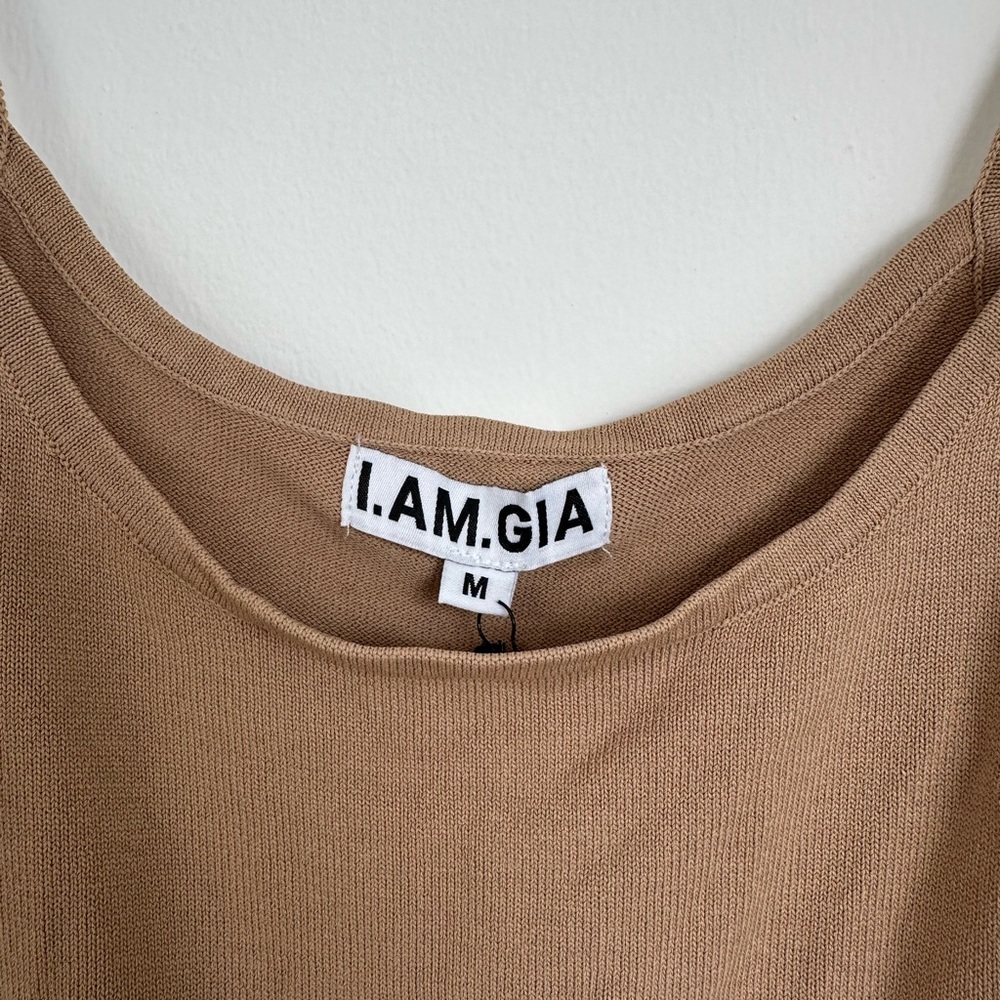 I. AM. GIA Fiorenza Top + Pant Tan or Camel 2 Piece Set Size Medium (NWT) - Picture 5 of 16